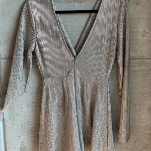 ASTR rose gold metallic romper